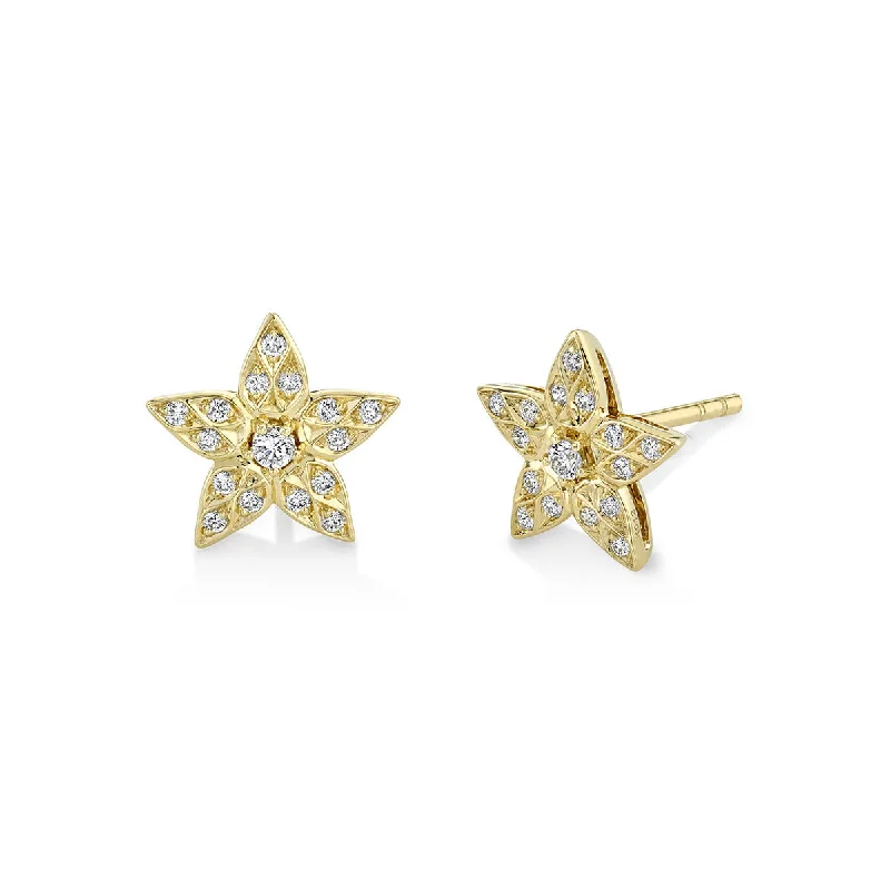 Stunning Gemstone Earrings For Special Days-Lily Artisan Pave Diamond Stud Earrings