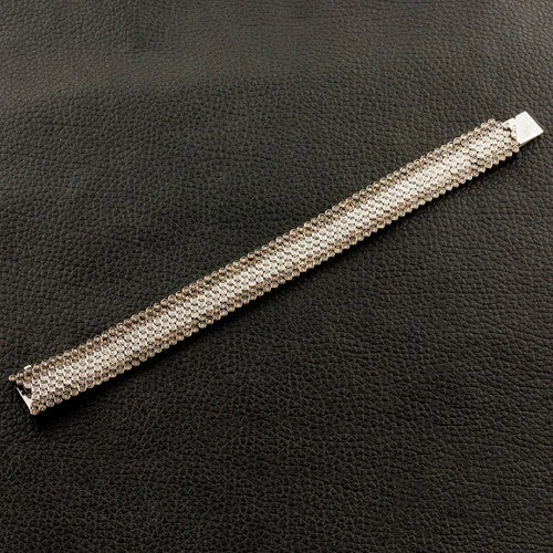 Bracelets For Everyday Elegance-Brown & White Diamond Estate Bracelet