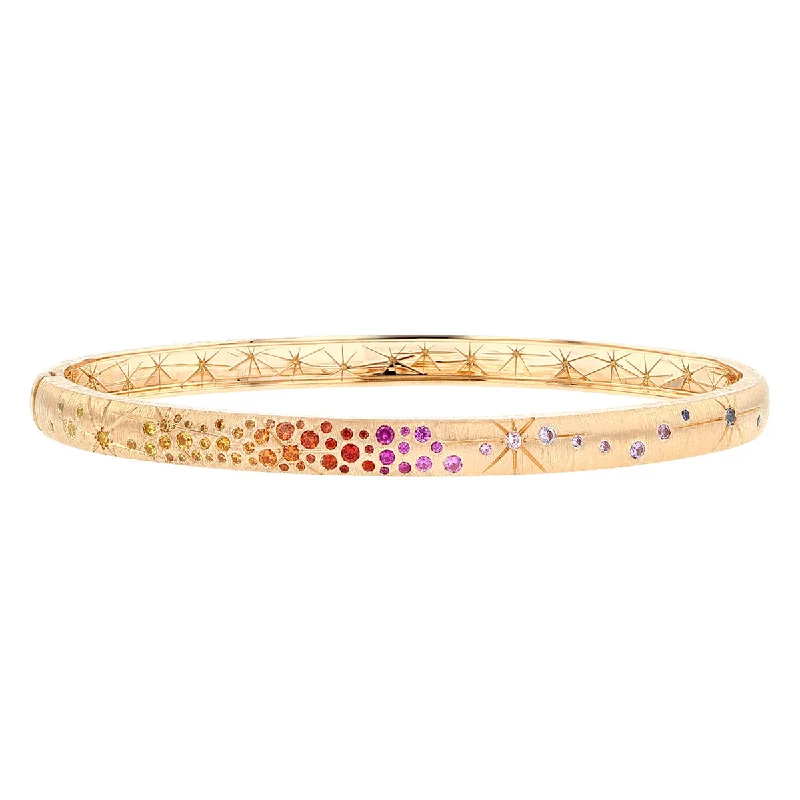 Bangles For Daily Wear-Rainbow Sapphire Galaxy Bangle