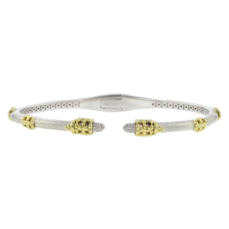 Bangles For Party Accessories-Jude Frances Bangle Bracelet with Diamond Tips