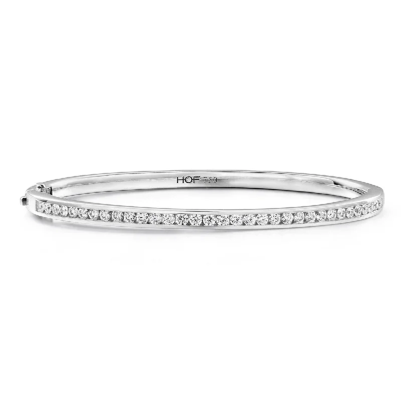 Bangles For Cultural Celebrations-HOF Classic Channel Set Diamond Bangle