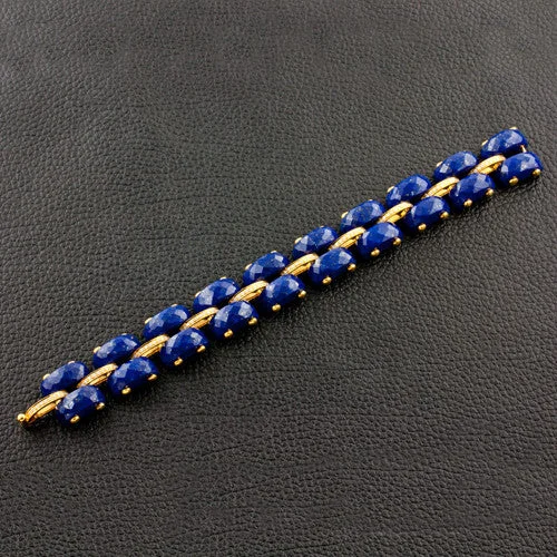 Bracelets For Bridesmaids-Lapis & Diamond Bracelet