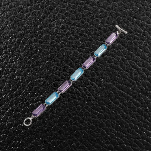 Bracelets For Kids-Amethyst & Blue Topaz Bracelet