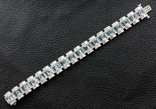 Bracelets For Everyday Glam-Aquamarine & Diamond Bracelet