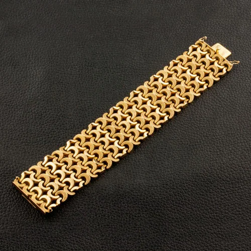 Bracelets With Rhinestones-Yellow Gold Estate Bracelet