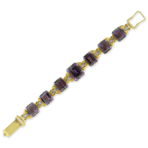 Bracelets For Multiple Layers-Amethyst Estate Bracelet