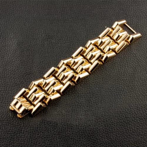 Bracelets For Minimalist Jewelry Lovers-Gold Retro Estate Bracelet