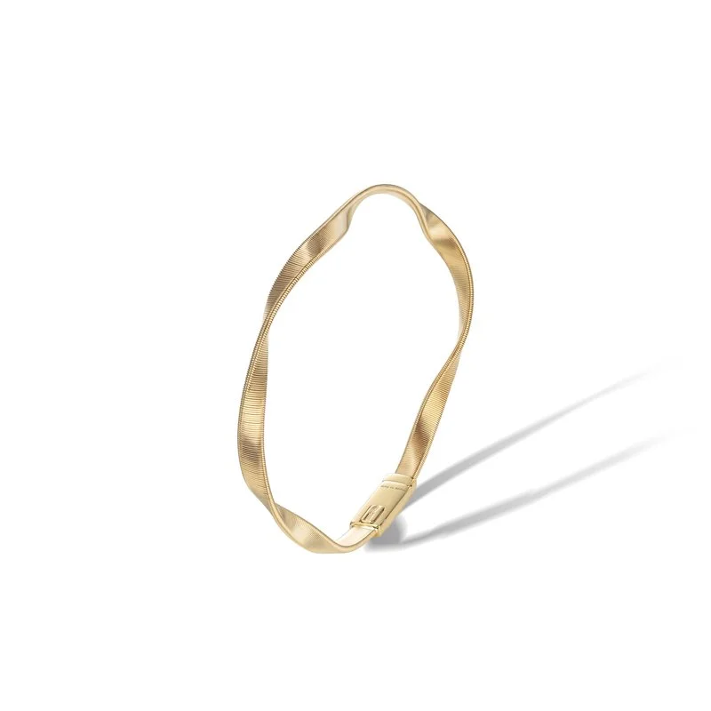 Bangles With Textured Finish-Marco Bicego Marrakech Yellow Gold Bangle