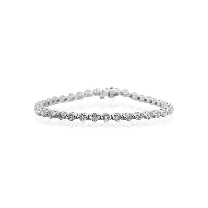 Bracelets With Luxe Touch-14K White Gold Two Prong Diamond Tennis Bracelet