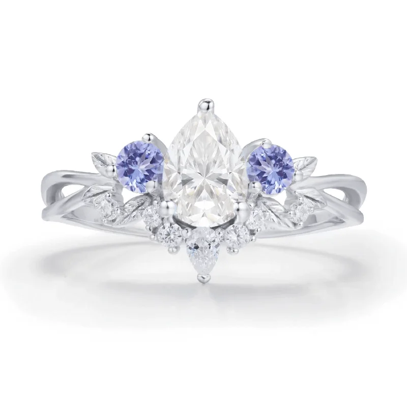 Stylish Men’s Rings For Everyday Wear-Laurel Grove Moissanite Tanzanite Ring©