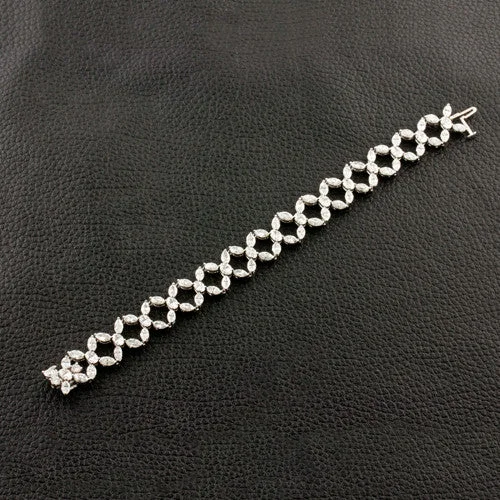 Bracelets For Anniversary Gifts-Diamond "X" Bracelet