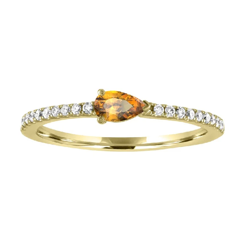 Classic Wedding Rings For Every Couple-My Story 14k Gold "The Layla" Citrine Ring