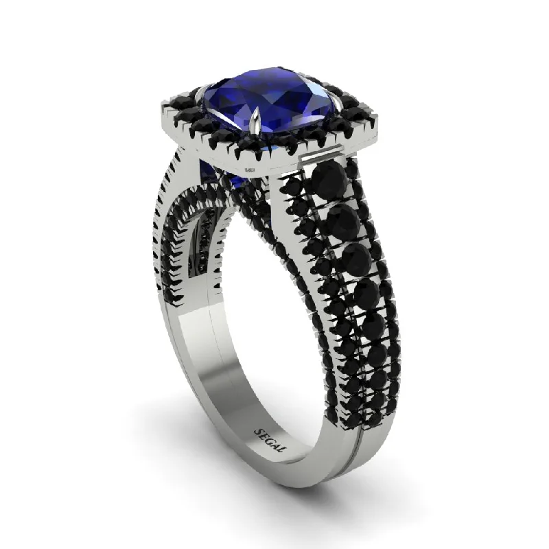 Custom Engagement Rings For Brides-Cushion Cut Sapphire Eternal Splendor Engagement Ring - Lorelei No. 45