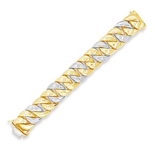 Bracelets For Elegant Jewelry Looks-Yellow & White Gold Estate Bracelet