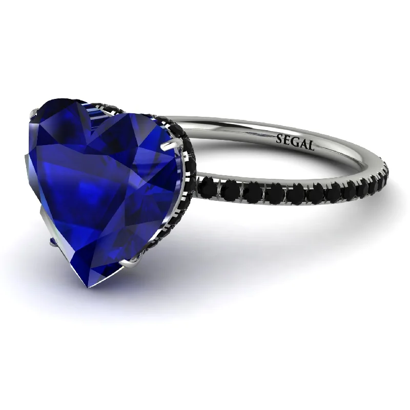 Custom Engagement Rings For Bold Brides-Heart Shape Sapphire Ring - Noelle No. 45