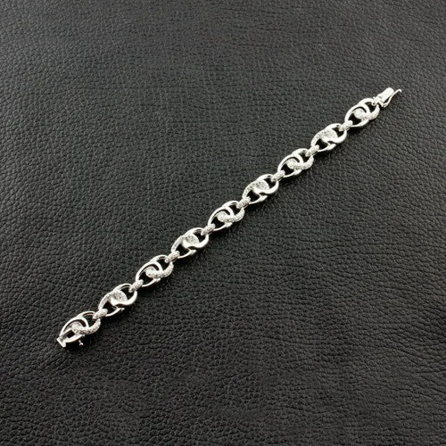 Bracelets For Festive Seasons-Oval Link Diamond Bracelet