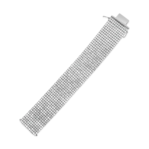 Bracelets For Modern Styles-Eleven Row Diamond Bracelet