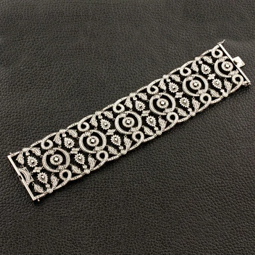 Bracelets With Stones-Intricate Design Diamond Bracelet