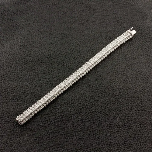 Bracelets For Party Wear-Round & Square Diamond Bracelet