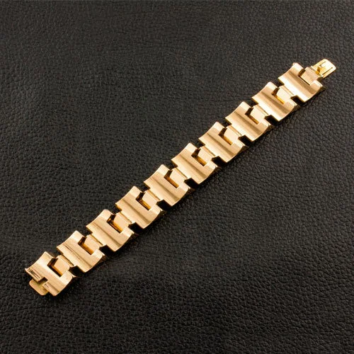 Bracelets For Fall Accessories-Yellow Gold Estate Bracelet