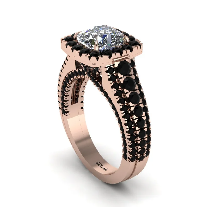 Elegant Rose Gold Rings For Special Occasions-Cushion Cut Diamond Eternal Splendor Engagement Ring - Lorelei No. 32