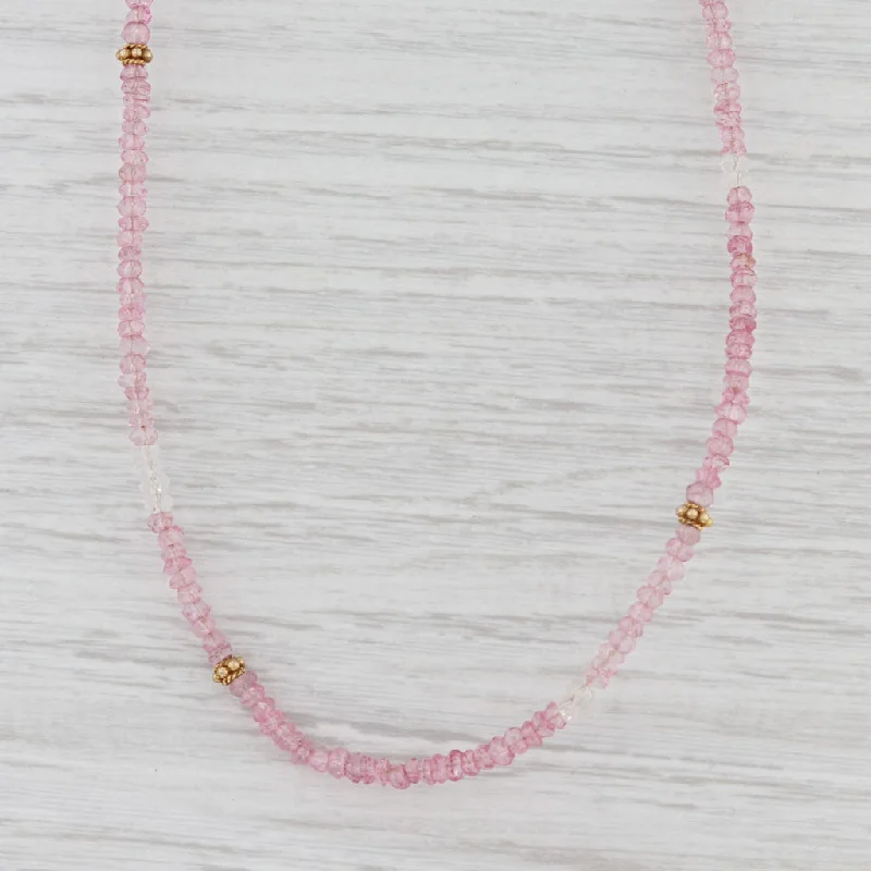 Beautiful Gold Chain Necklaces For Weddings-New Nina Nguyen Harmony Necklace Pink Topaz Bead Gold Vermeil Sterling Long