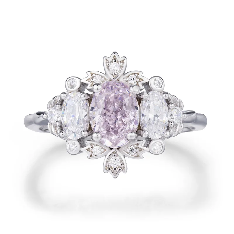 Unique Silver Engagement Rings For Brides-Lilyshade Morganite Ring