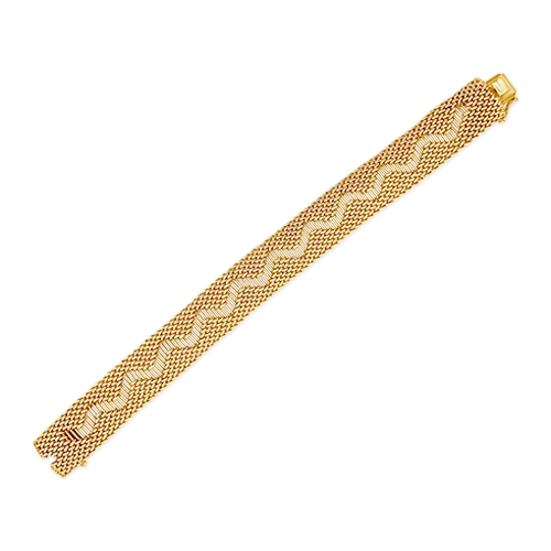 Bracelets For Cultural Celebrations-Yellow Gold Zig Zag Bracelet